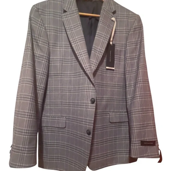 Tommy Hilfiger Charcoal Plaid Blazer